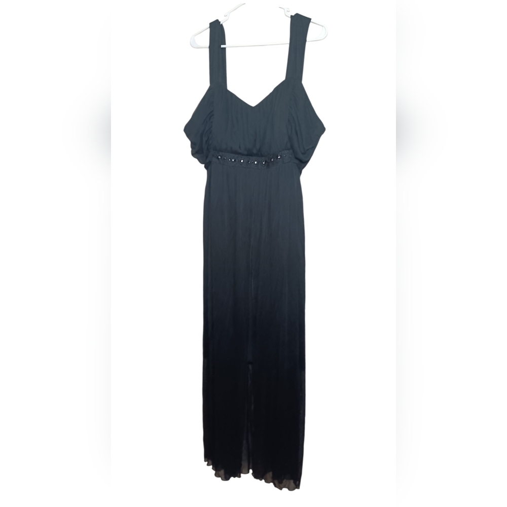 Connected Apparel Black Asymmetrical High-Low Sundress - Picture 2 of 8